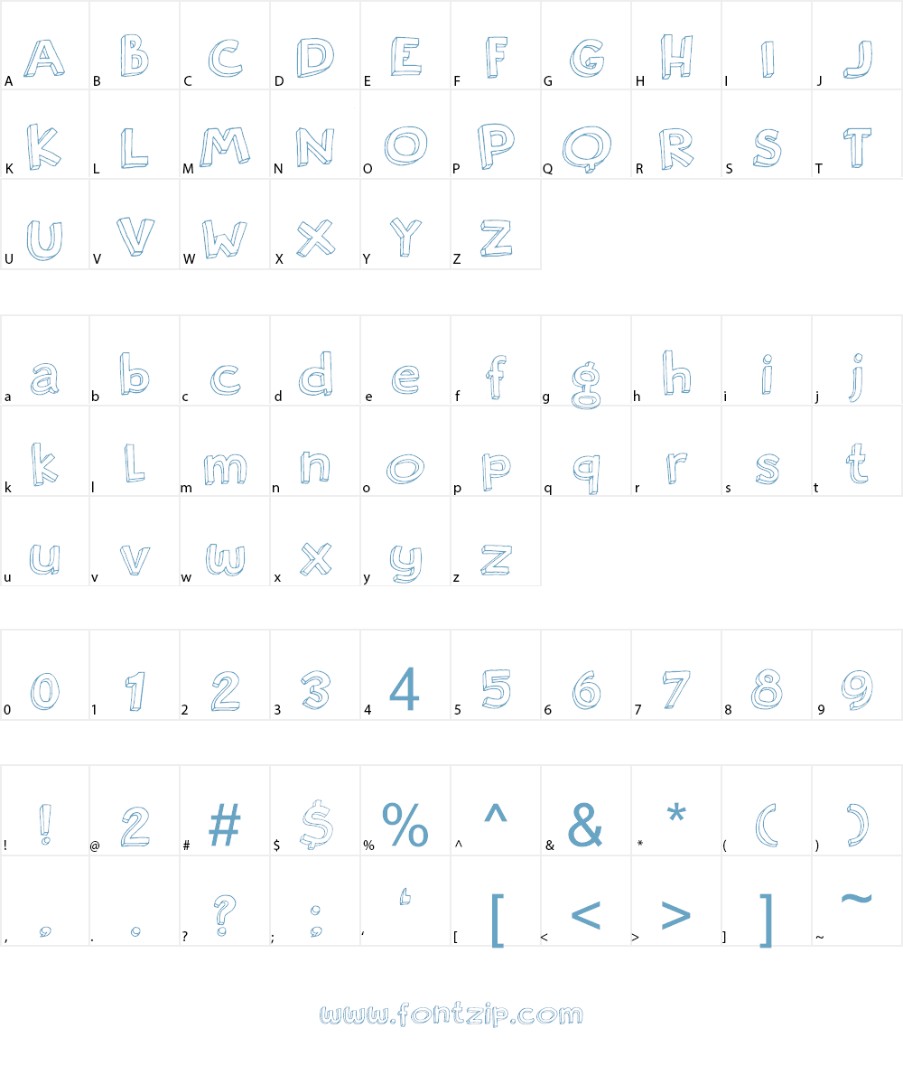 DK Rosy Lee Font Character
